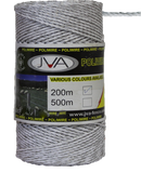 Electric Fence Poliwire / Poly Wire, 0.1”  diameter, 650 foot roll - ORANGE or WHITE